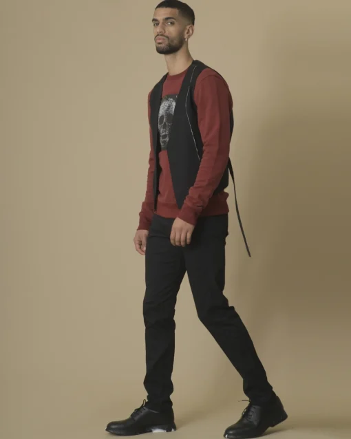 La Piscine Paris Gilet à surpiqûres blanches Isabel Benenato*Homme Blousons & Vestes