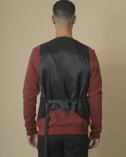 La Piscine Paris Gilet à surpiqûres blanches Isabel Benenato*Homme Blousons & Vestes