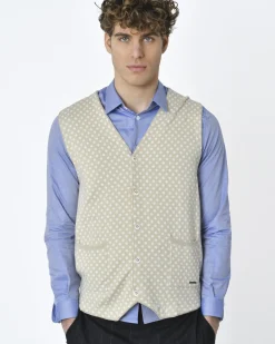 La Piscine Paris Gilet à pois blanc Jackett & Sons*Homme Blousons & Vestes