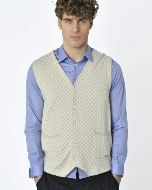 La Piscine Paris Gilet à pois blanc Jackett & Sons*Homme Blousons & Vestes