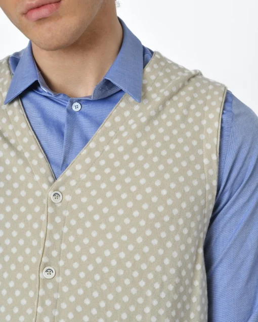 La Piscine Paris Gilet à pois blanc Jackett & Sons*Homme Blousons & Vestes