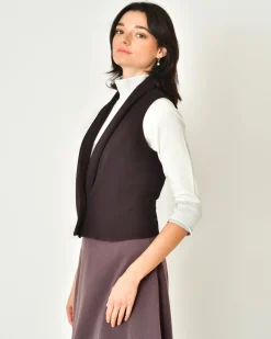 La Piscine Paris Gilet col V Malloni*Femme Blousons & Vestes