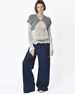 La Piscine Paris Gilet court en maille Gotha*Femme Pulls & Cardigans
