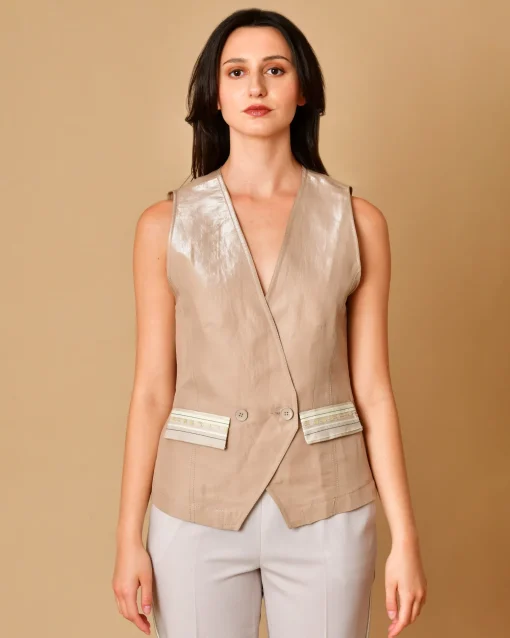 La Piscine Paris Gilet en coton Lorena Antoniazzi*Femme Blousons & Vestes