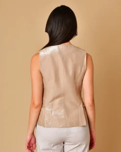 La Piscine Paris Gilet en coton Lorena Antoniazzi*Femme Blousons & Vestes