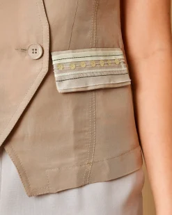 La Piscine Paris Gilet en coton Lorena Antoniazzi*Femme Blousons & Vestes