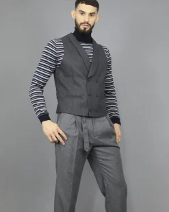La Piscine Paris Gilet en laine à double boutonnage Pal Zileri*Homme Blousons & Vestes