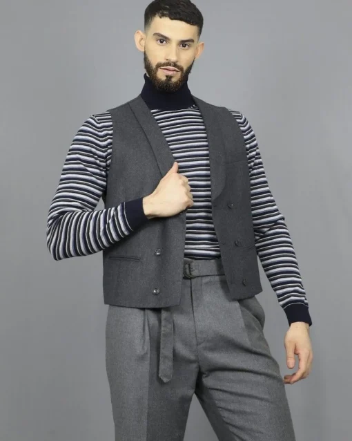 La Piscine Paris Gilet en laine à double boutonnage Pal Zileri*Homme Blousons & Vestes