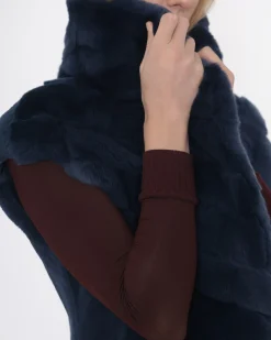 La Piscine Paris Gilet long sans manche fourrure Fontani*Femme Manteaux