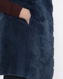 La Piscine Paris Gilet long sans manche fourrure Fontani*Femme Manteaux