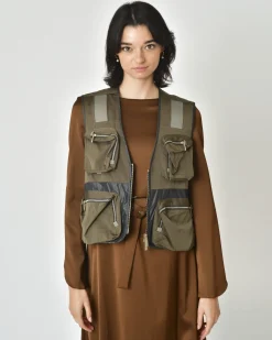 La Piscine Paris Gilet militaire à quatre poches Lorena Antoniazzi*Femme Blousons & Vestes