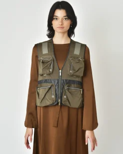 La Piscine Paris Gilet militaire à quatre poches Lorena Antoniazzi*Femme Blousons & Vestes