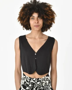 La Piscine Paris Gilet e 120% Lino*Femme Pulls & Cardigans