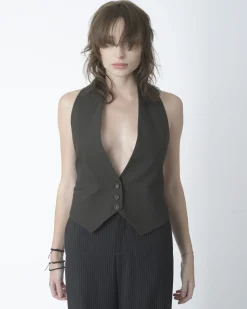 La Piscine Paris Gilet ouvert Masnada*Femme Blousons & Vestes