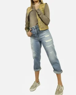 La Piscine Paris Gilet sans manches clouté Lerock*Femme Blousons & Vestes