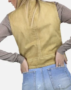 La Piscine Paris Gilet sans manches clouté Lerock*Femme Blousons & Vestes