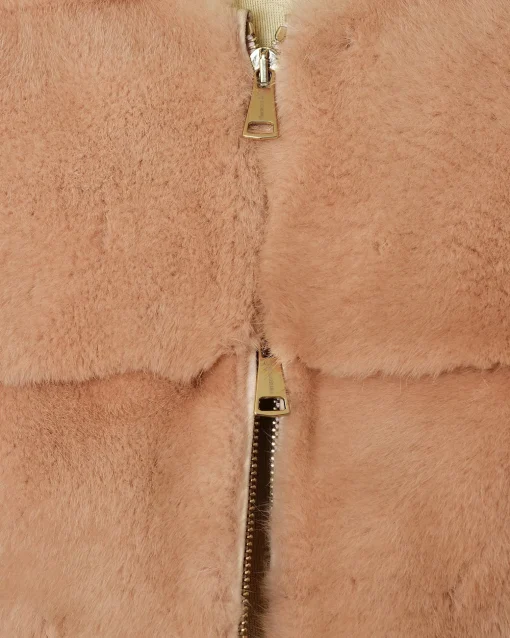 La Piscine Paris Gilet sans manches en maille et vison Manzoni 24*Femme Pulls & Cardigans
