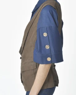 La Piscine Paris Gilet sans manches 120% Lino*Femme Blousons & Vestes