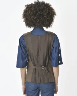 La Piscine Paris Gilet sans manches 120% Lino*Femme Blousons & Vestes
