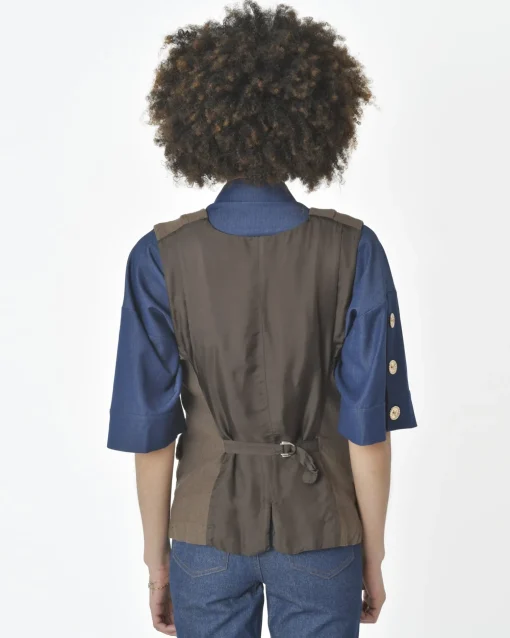 La Piscine Paris Gilet sans manches 120% Lino*Femme Blousons & Vestes