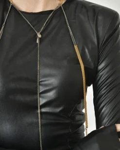 La Piscine Paris Harnais en chaînes es et argentées Martin Margiela*Femme Bijoux