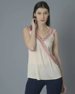 La Piscine Paris Haut en crêpe à finitions en satin Nenette*Femme Tops