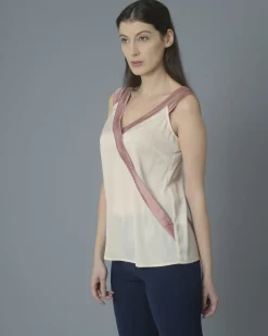 La Piscine Paris Haut en crêpe à finitions en satin Nenette*Femme Tops