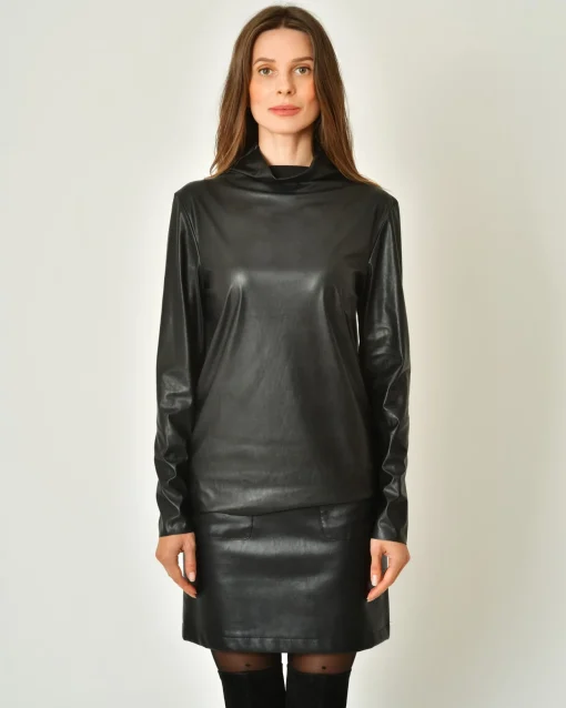 La Piscine Paris Haut en cuir synthétique à col montant Nostra Santissima*Femme Tops