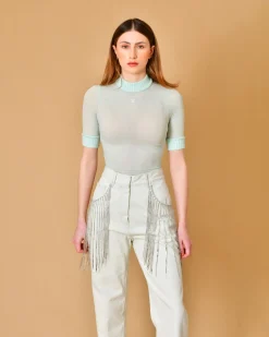 La Piscine Paris Haut en cupro légèrement transparent Courrèges*Femme Tops