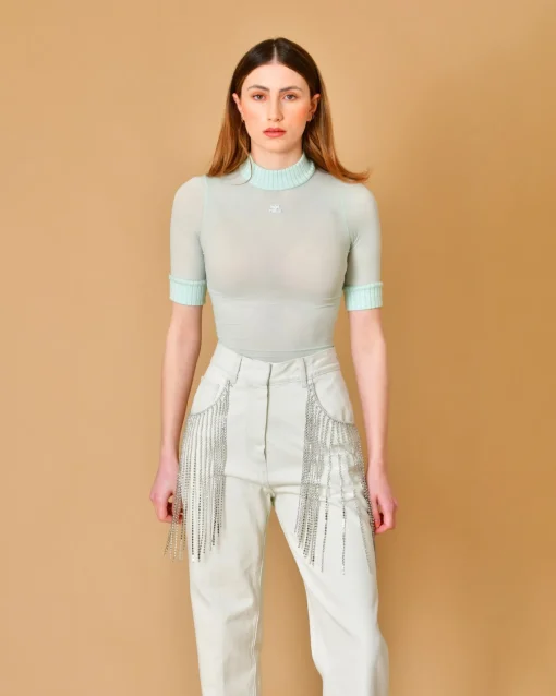 La Piscine Paris Haut en cupro légèrement transparent Courrèges*Femme Tops
