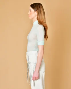 La Piscine Paris Haut en cupro légèrement transparent Courrèges*Femme Tops