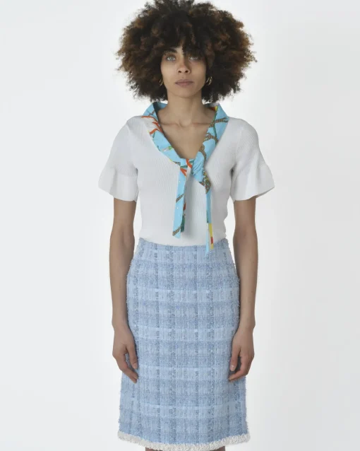 La Piscine Paris Haut en maille à col foulard Edward Achour*Femme Tops