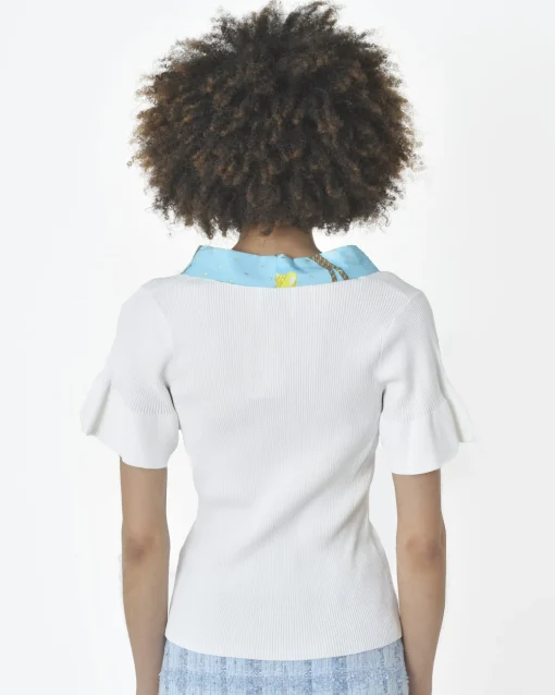 La Piscine Paris Haut en maille à col foulard Edward Achour*Femme Tops
