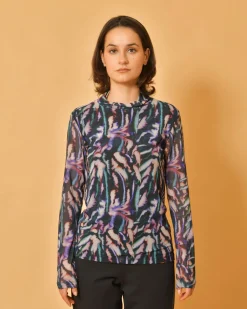 La Piscine Paris Haut en résille à imprimé Chloé Stora*Femme Tops