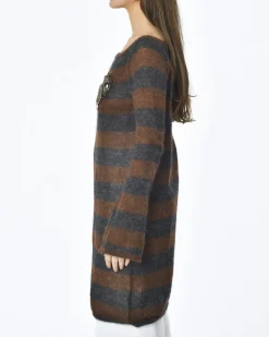 La Piscine Paris Haut maille rayé gris Liis Japan*Femme Pulls & Cardigans