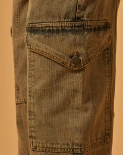 La Piscine Paris Jean cargo en coton beige Chloé Stora*Femme Bas Femme|Jeans