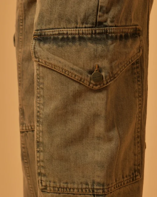 La Piscine Paris Jean cargo en coton beige Chloé Stora*Femme Bas Femme|Jeans