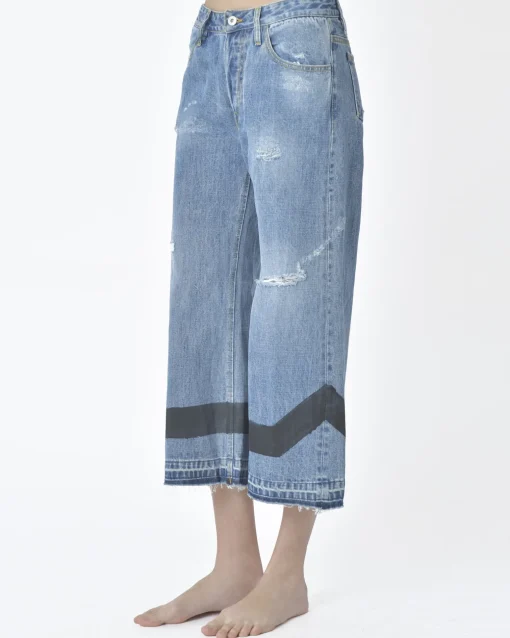 La Piscine Paris Jean denim effet déchiré Maurizio Massimino*Femme Jeans|Bas Femme