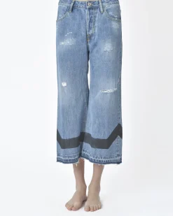 La Piscine Paris Jean denim effet déchiré Maurizio Massimino*Femme Jeans|Bas Femme