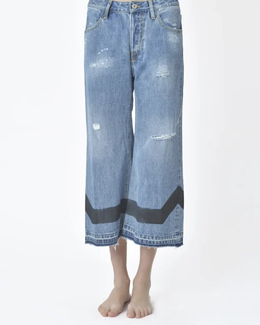 La Piscine Paris Jean denim effet déchiré Maurizio Massimino*Femme Jeans|Bas Femme