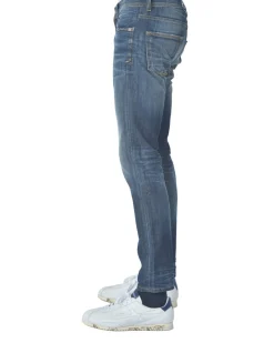 La Piscine Paris Jean denim délavé détail bordure de poche orange 3D*Homme Jeans
