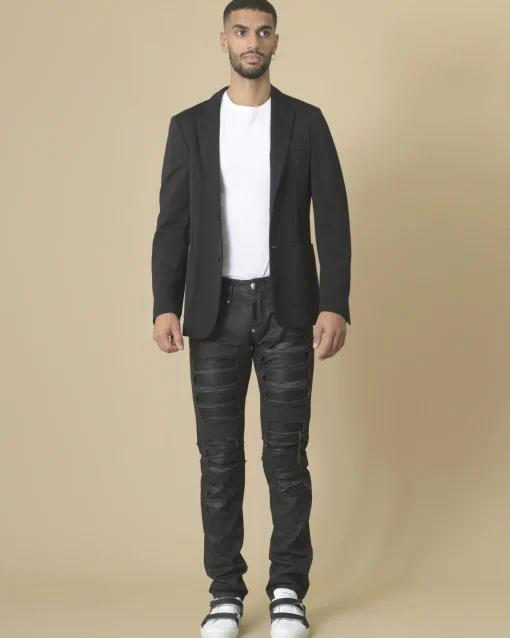 La Piscine Paris Jean destroy biker Philipp Plein*Homme Jeans