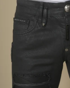 La Piscine Paris Jean destroy biker Philipp Plein*Homme Jeans