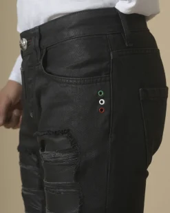 La Piscine Paris Jean destroy biker Philipp Plein*Homme Jeans