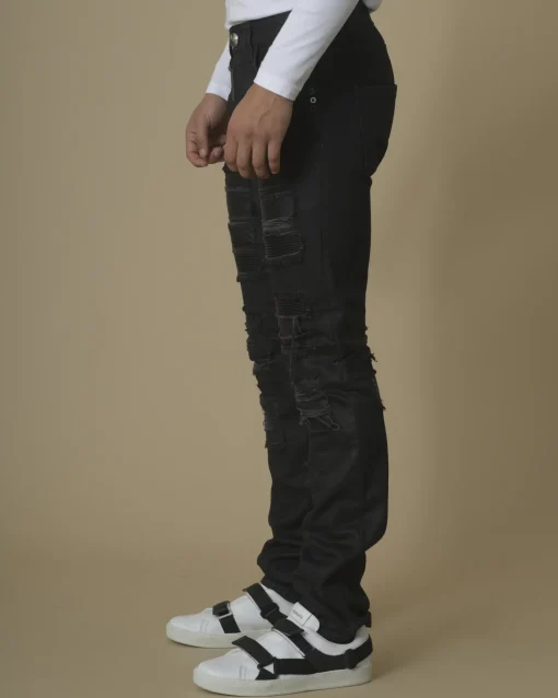 La Piscine Paris Jean destroy biker Philipp Plein*Homme Jeans