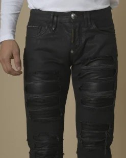 La Piscine Paris Jean destroy biker Philipp Plein*Homme Jeans
