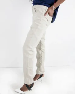 La Piscine Paris Jean droit crème à déchirures Jbrand*Femme Jeans