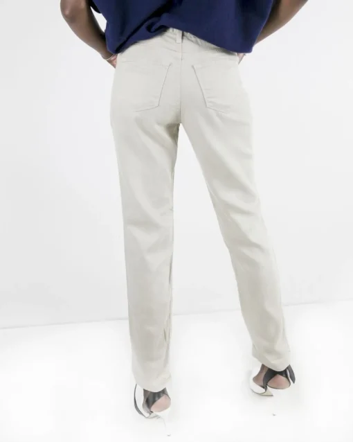 La Piscine Paris Jean droit crème à déchirures Jbrand*Femme Jeans