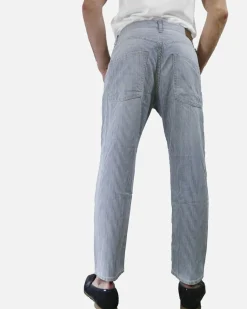 La Piscine Paris Jean droit en coton à rayure fine TrueNYC*Homme Jeans