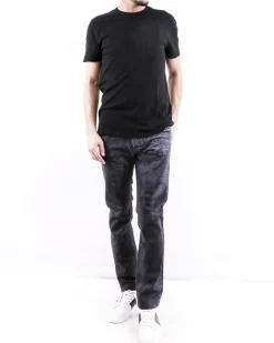 La Piscine Paris Jean droit en coton effet taché Each Other*Homme Jeans